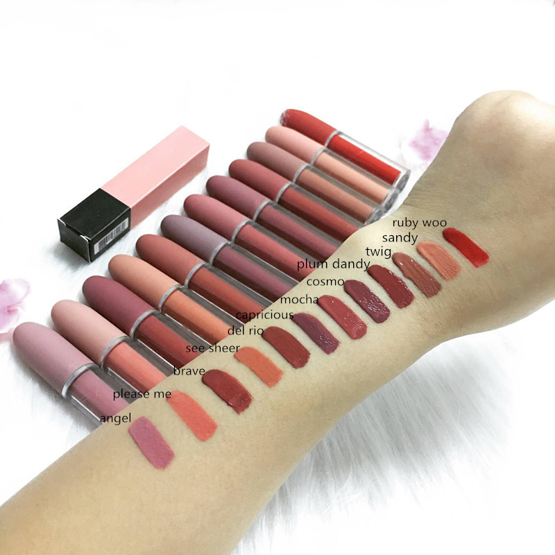 

epack high quality makeup matte lipstick dhl free 12 color new makeup lips lustre lip gloss matte liquid lipstick 4 5g, Mixed color