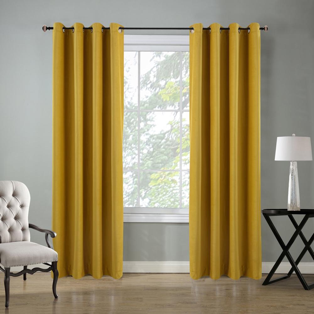 Modern Solid Velvet Blackout Curtains for Living Room Bedroom Soft Comfortable Blinds Windows Curtain Custom Size Plain Door New3202105
