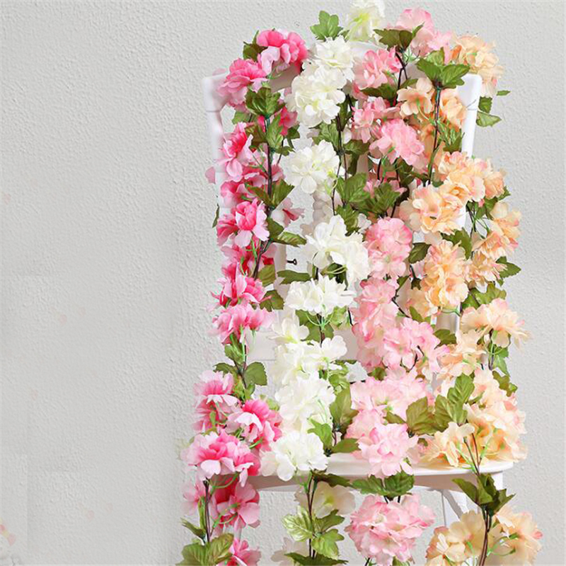 Simulation Cherry Blossom Vine Garden Decoration Fake Plant Sakura Garland Wreath Hanging Plant Flower Home Party Decor, White
Simulation Cherry Blossom Vine Garden Decoration Fake Plant Sakura Garland Wreath Hanging Plant Flower Home Party Decor, White