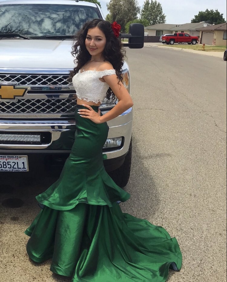 Emerald Green Satin… - image