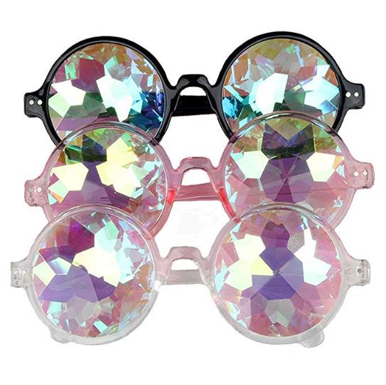 Disco Kaleidoscope Glasses Rainbow Crystal Lenses Prism Diffraction Glass Eye wear holiday Dance punk Goggles Party Event favors
Disco Kaleidoscope Glasses Rainbow Crystal Lenses Prism Diffraction Glass Eye wear holiday Dance punk Goggles Party Event favors
