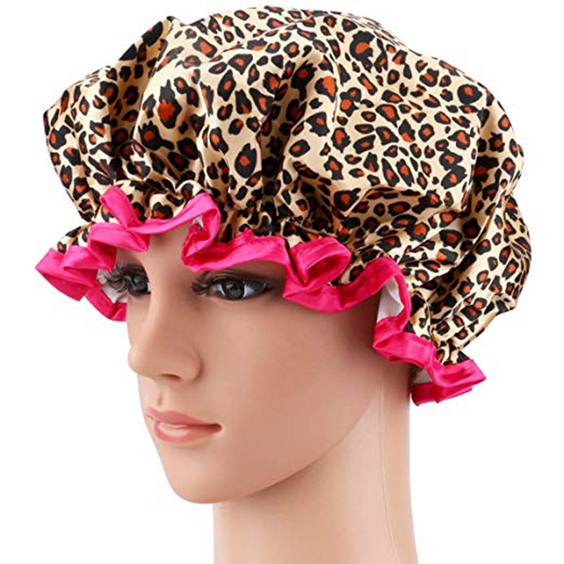 Extra Large Bath Caps Cute Shower Caps Perfect For Hair Lengths Waterproof Double Layer Multi-functional Shower Caps