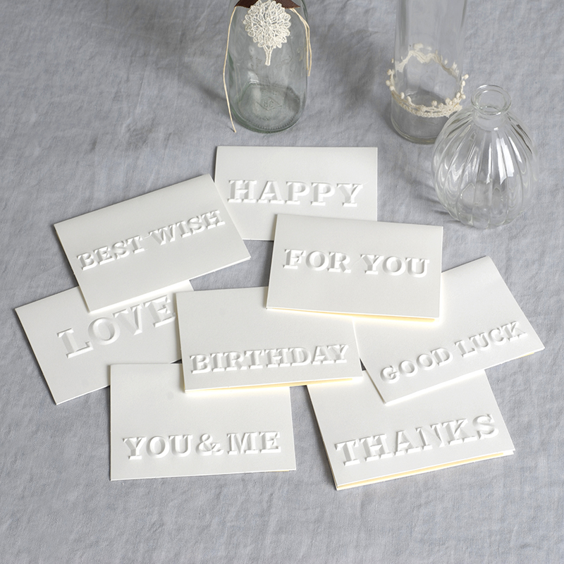 Simple Embossed Cards Business Gift Greeting Cards Wedding Birthday DIY Embossed Greeting
Simple Embossed Cards Business Gift Greeting Cards Wedding Birthday DIY Embossed Greeting