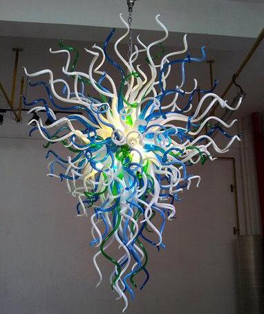 Lamps Murano Art Industrial Pendant Chandeliers Blue Green and White Color Hand Blown Glass Large LED Chandelier Light
Lamps Murano Art Industrial Pendant Chandeliers Blue Green and White Color Hand Blown Glass Large LED Chandelier Light