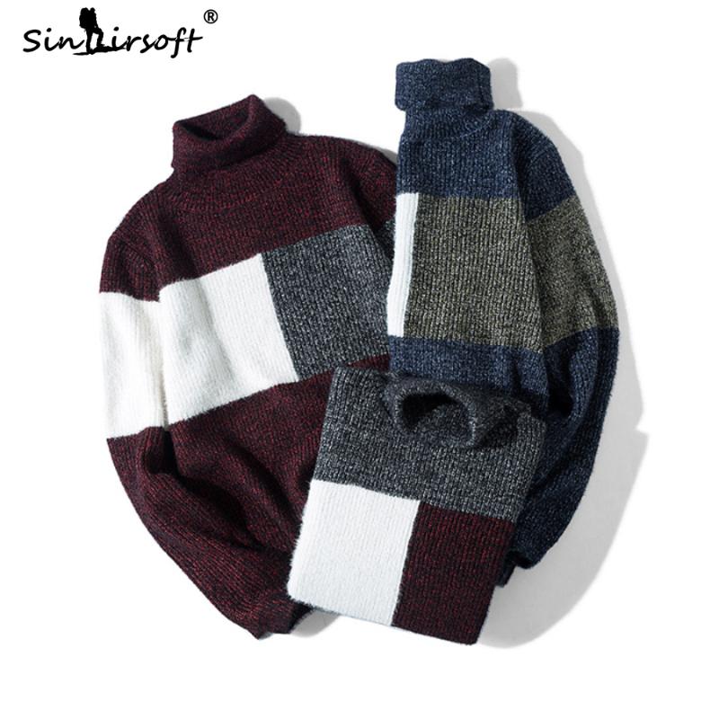 Men's Casual Sweater Spliced Full-length Turtleneck Pullovers Men Slim Fit Computer Knitted Patchwork Streetwear Tops Clothing, Black
Men's Casual Sweater Spliced Full-length Turtleneck Pullovers Men Slim Fit Computer Knitted Patchwork Streetwear Tops Clothing, Black