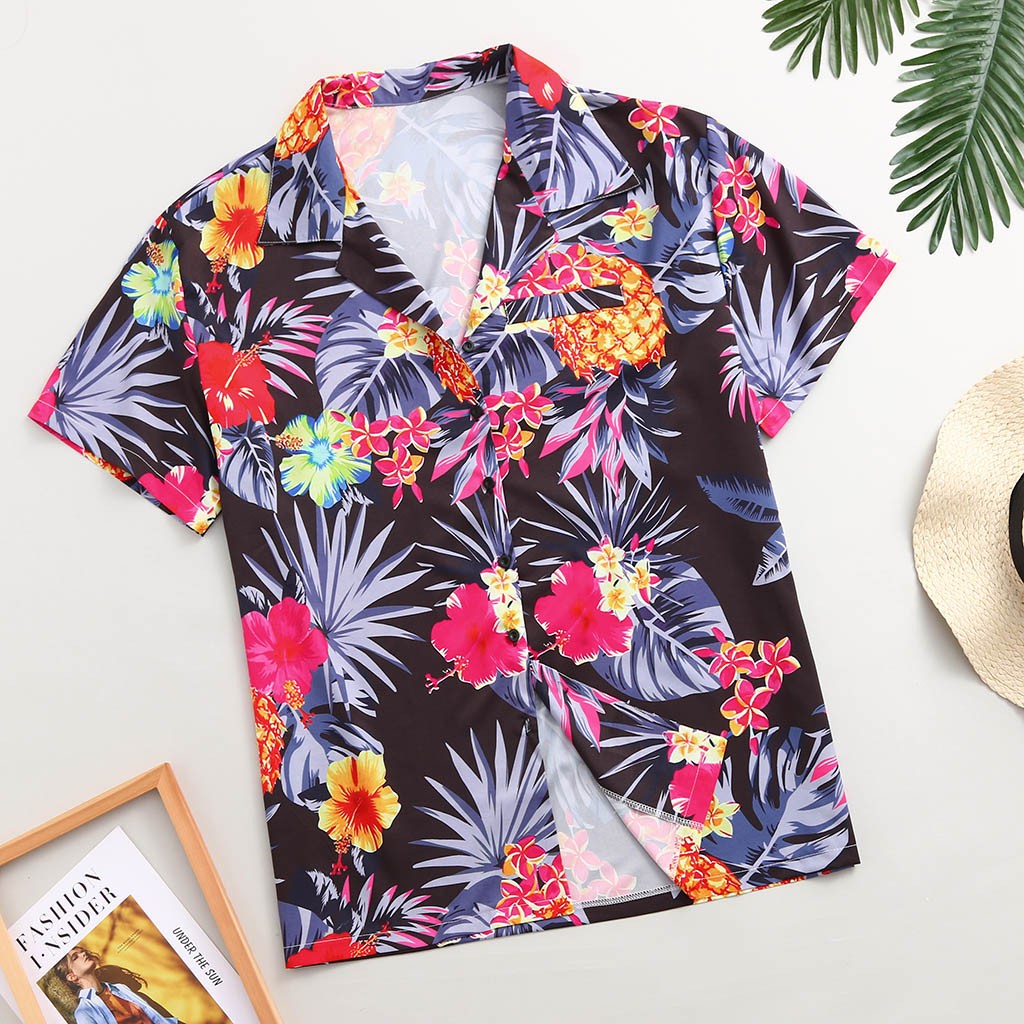 New Male Hawaiian Shirts Fashion Men's Casual Button Hawaii Print Beach Short Sleeve Quick Dry Top Blouse M-3xl Camisas Hombre, Black
New Male Hawaiian Shirts Fashion Men's Casual Button Hawaii Print Beach Short Sleeve Quick Dry Top Blouse M-3xl Camisas Hombre, Black