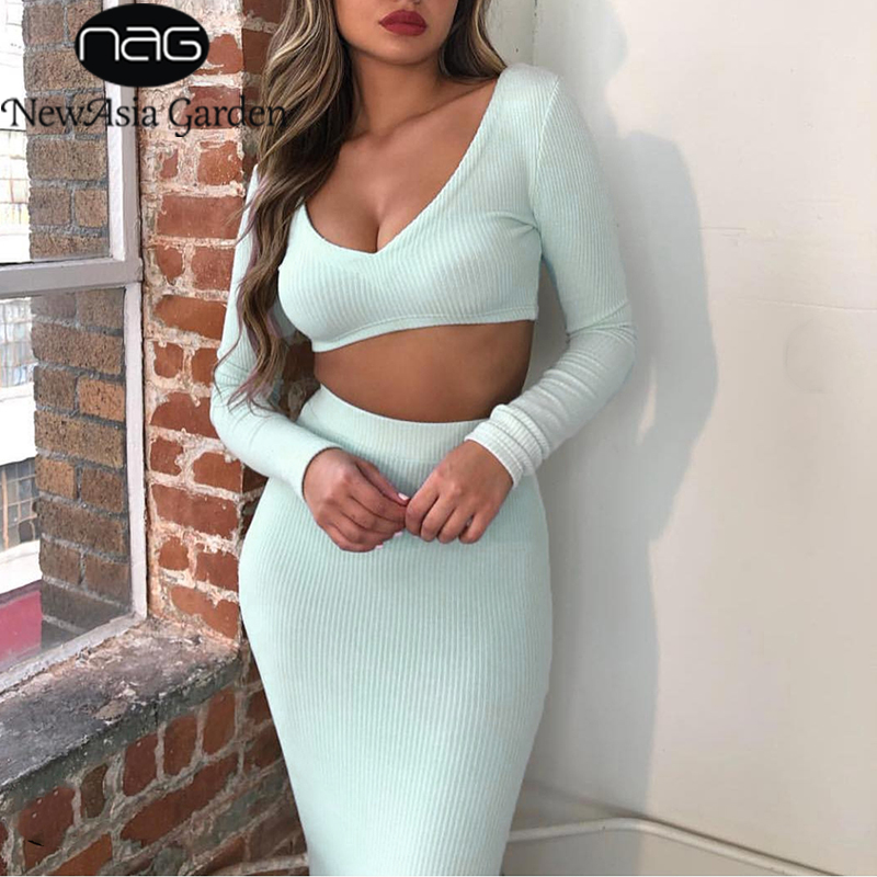 NewAsia Autumn Two Piece Set Women Two Piece Outfits V-neck Off Shoulder Sexy Party Midi Skirt 2 Set Casual Matching Sets, White
NewAsia Autumn Two Piece Set Women Two Piece Outfits V-neck Off Shoulder Sexy Party Midi Skirt 2 Set Casual Matching Sets, White
