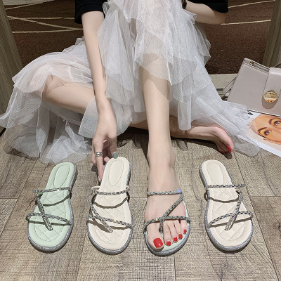 Slippers women 2020 summer new wear Korean fashion fairy wind net red ins tide clip toe thick with flip-flops, Beige
Slippers women 2020 summer new wear Korean fashion fairy wind net red ins tide clip toe thick with flip-flops, Beige