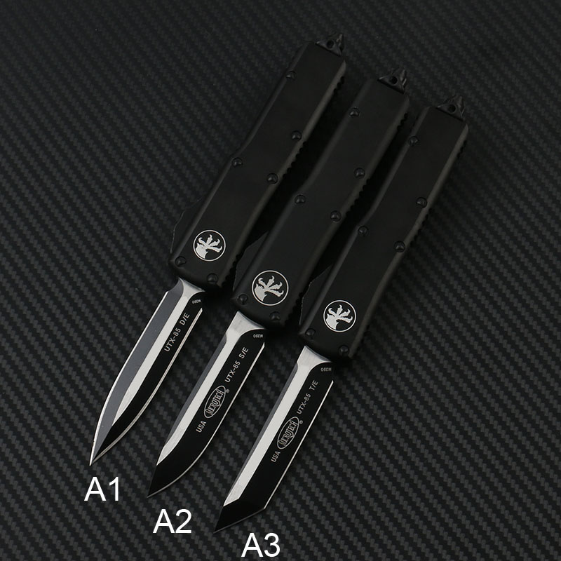 3 Stlye MicRotech Automatic Combat troodon UTX 85 knife Double Action Tactical Knives Pocket knifes Aluminum Handle Auto EDC tools
3 Stlye MicRotech Automatic Combat troodon UTX 85 knife Double Action Tactical Knives Pocket knifes Aluminum Handle Auto EDC tools