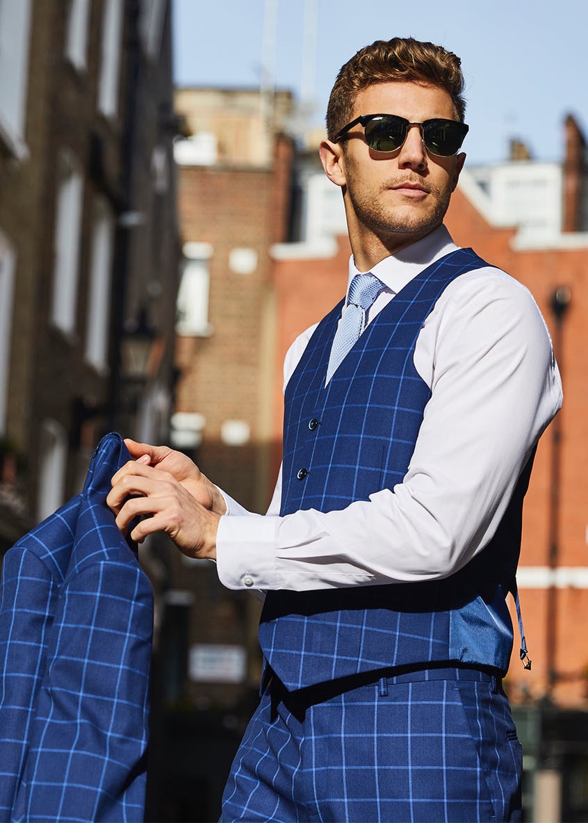 damier check groom tuxedos mens wedding suits three pieces peaked lapel top quality groomsmen evening prom party gowns