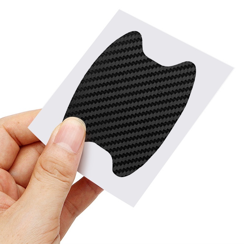 4Pcs/Set Car Door Sticker Carbon Fiber Scratches Resistant Cover Auto Handle Protection Film Exterior Styling Accessories