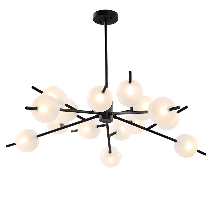 LED chandelier loft deco fixtures Glass suspension luminaires Nordic hanging lights bedroom lighting living room suspended lamps