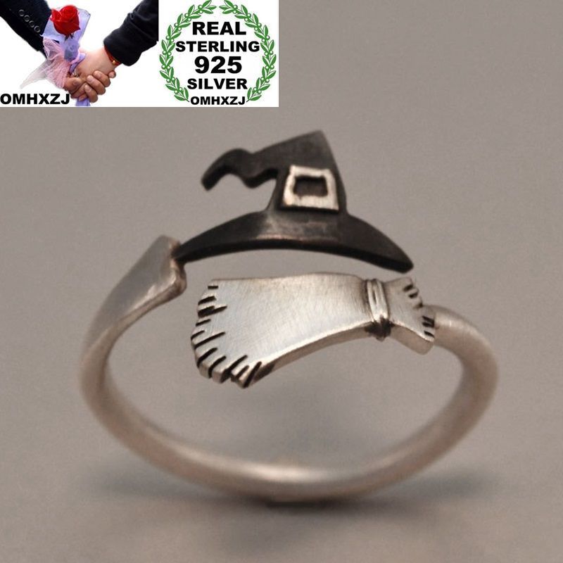 OMHXZJ Wholesale European Band Rings Fashion Woman Man Party Wedding Gift Silver Witch Hat Broom Open 925 Sterling Silver Ring RR270
OMHXZJ Wholesale European Band Rings Fashion Woman Man Party Wedding Gift Silver Witch Hat Broom Open 925 Sterling Silver Ring RR270