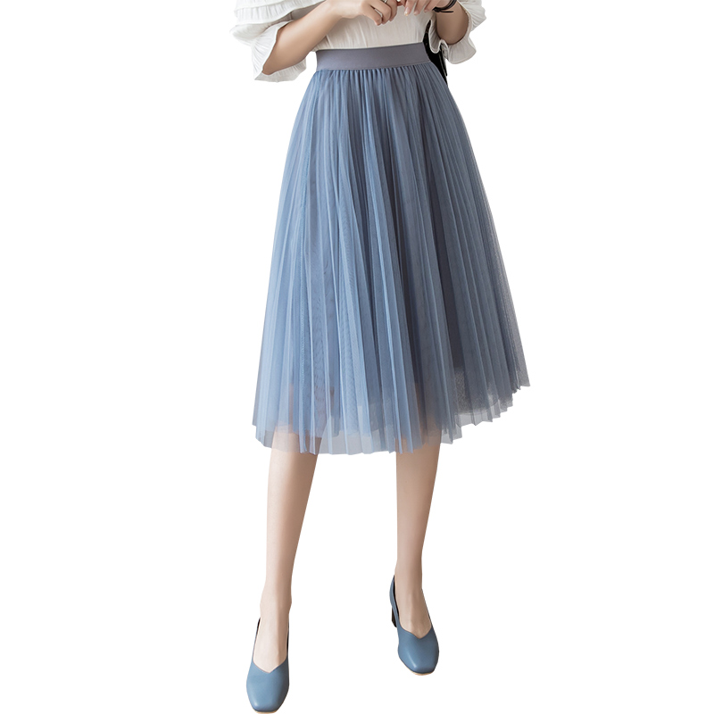 Women Skirts 2019 Summer New Fashion Black Beige White Pink Grey Mesh Midi Tulle Plain Pleated Skirt High Waist Woman Skirt
Women Skirts 2019 Summer New Fashion Black Beige White Pink Grey Mesh Midi Tulle Plain Pleated Skirt High Waist Woman Skirt