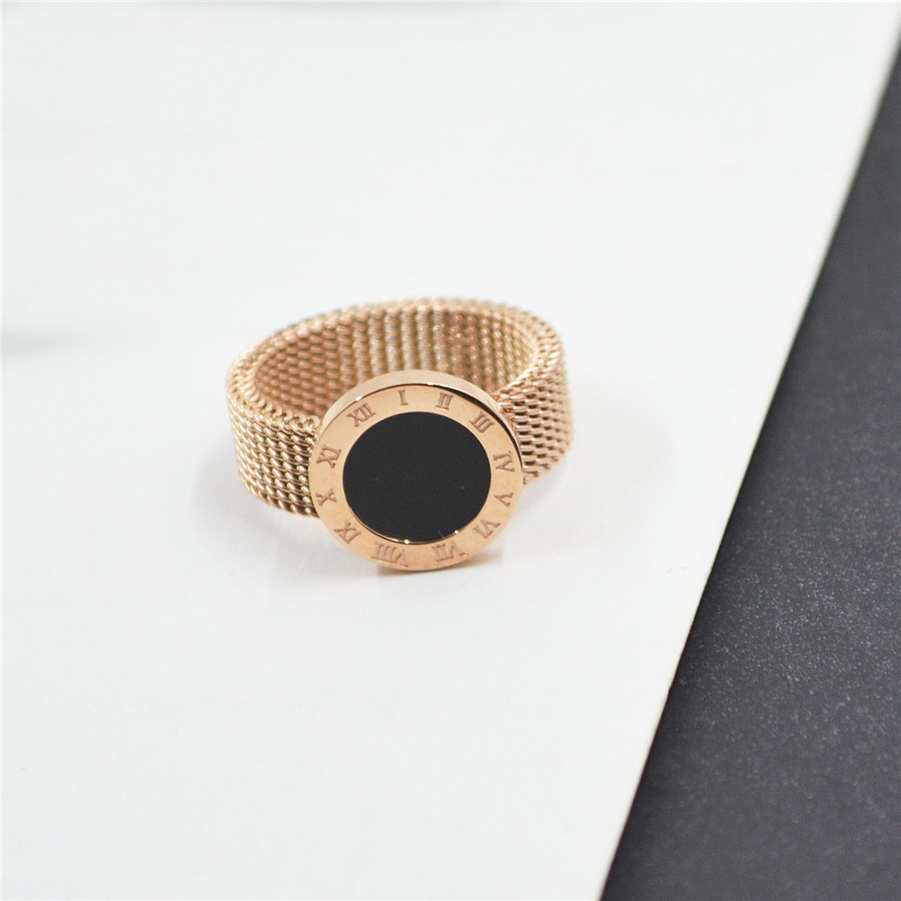 New arrivals Rose Gold color Titanium Steel Roman Numerals woven mesh cheap ringDrop Holiday gift
New arrivals Rose Gold color Titanium Steel Roman Numerals woven mesh cheap ringDrop Holiday gift