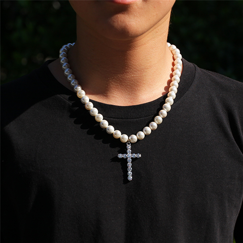 New Fashion 8-10mm Width 18-20inch Pearl Cross Necklaces Chains for Men Women Nice Jewelry Gift for Friends, Silver
New Fashion 8-10mm Width 18-20inch Pearl Cross Necklaces Chains for Men Women Nice Jewelry Gift for Friends, Silver