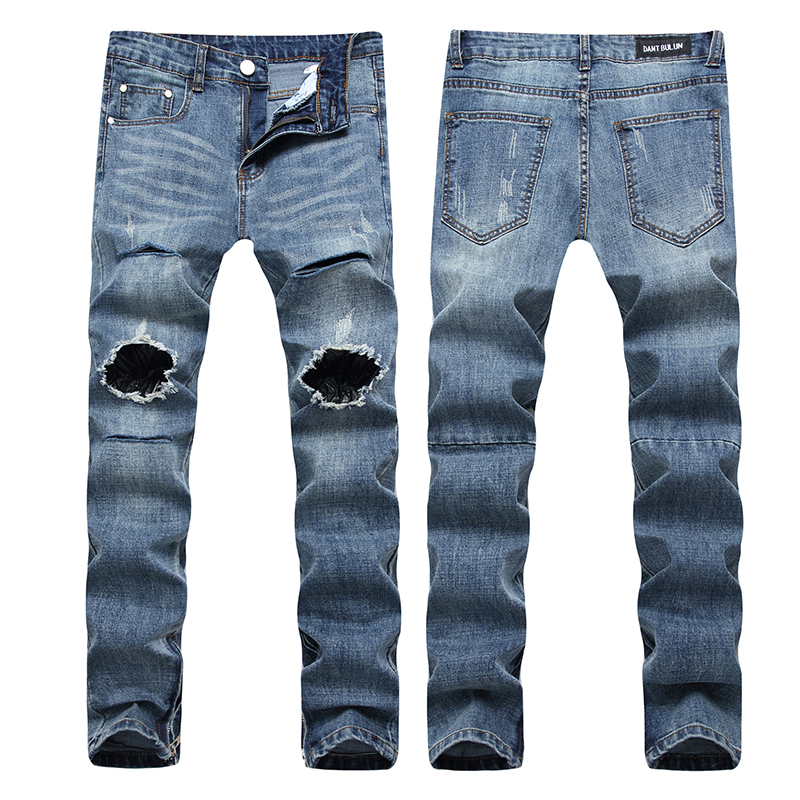 Dropshipping Men Jeans Stretch Destroyed Ripped Design Fashion Holes Ankle Zipper Skinny Jeans For Men Holes Slim Fit Pants, Blue
Dropshipping Men Jeans Stretch Destroyed Ripped Design Fashion Holes Ankle Zipper Skinny Jeans For Men Holes Slim Fit Pants, Blue
