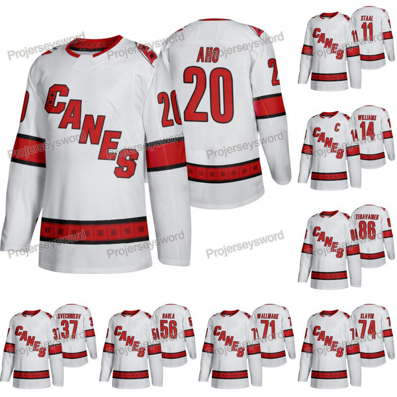 Carolina Hurricanes Sebastian Aho CANES White Jersey Justin Williams Justin Faulk Andrei Svechnikov James Reimer Erik Haula Jaccob Slavin, Black;red
Carolina Hurricanes Sebastian Aho CANES White Jersey Justin Williams Justin Faulk Andrei Svechnikov James Reimer Erik Haula Jaccob Slavin, Black;red