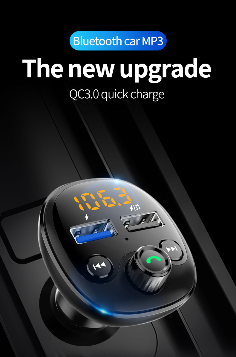 New BT21 Q QC 3.0 charger Car Bluetooth Hands Free MP3 Player/Phone to Radio FM Transmitter
New BT21 Q QC 3.0 charger Car Bluetooth Hands Free MP3 Player/Phone to Radio FM Transmitter