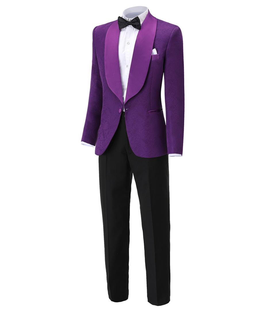 Man Suits 2 Pieces Formal Slim Jacket Shawl Lapel White Black Purple Custom Suit Tuxedos For Wedding Groom(Blazer+Pants, Ivory
Man Suits 2 Pieces Formal Slim Jacket Shawl Lapel White Black Purple Custom Suit Tuxedos For Wedding Groom(Blazer+Pants, Ivory