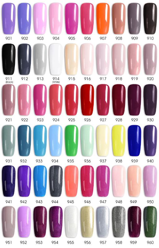 #61508 60 Colors Color Gel A Set Including Base/Top Gel Professional Nail Art Beatiful Long-lasting Polish
