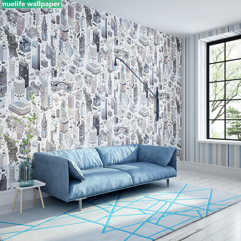 Cartoon creative pattern non-woven wallpaper living room bedroom children's room shop TV sofa background wall paper, Blue
Cartoon creative pattern non-woven wallpaper living room bedroom children's room shop TV sofa background wall paper, Blue