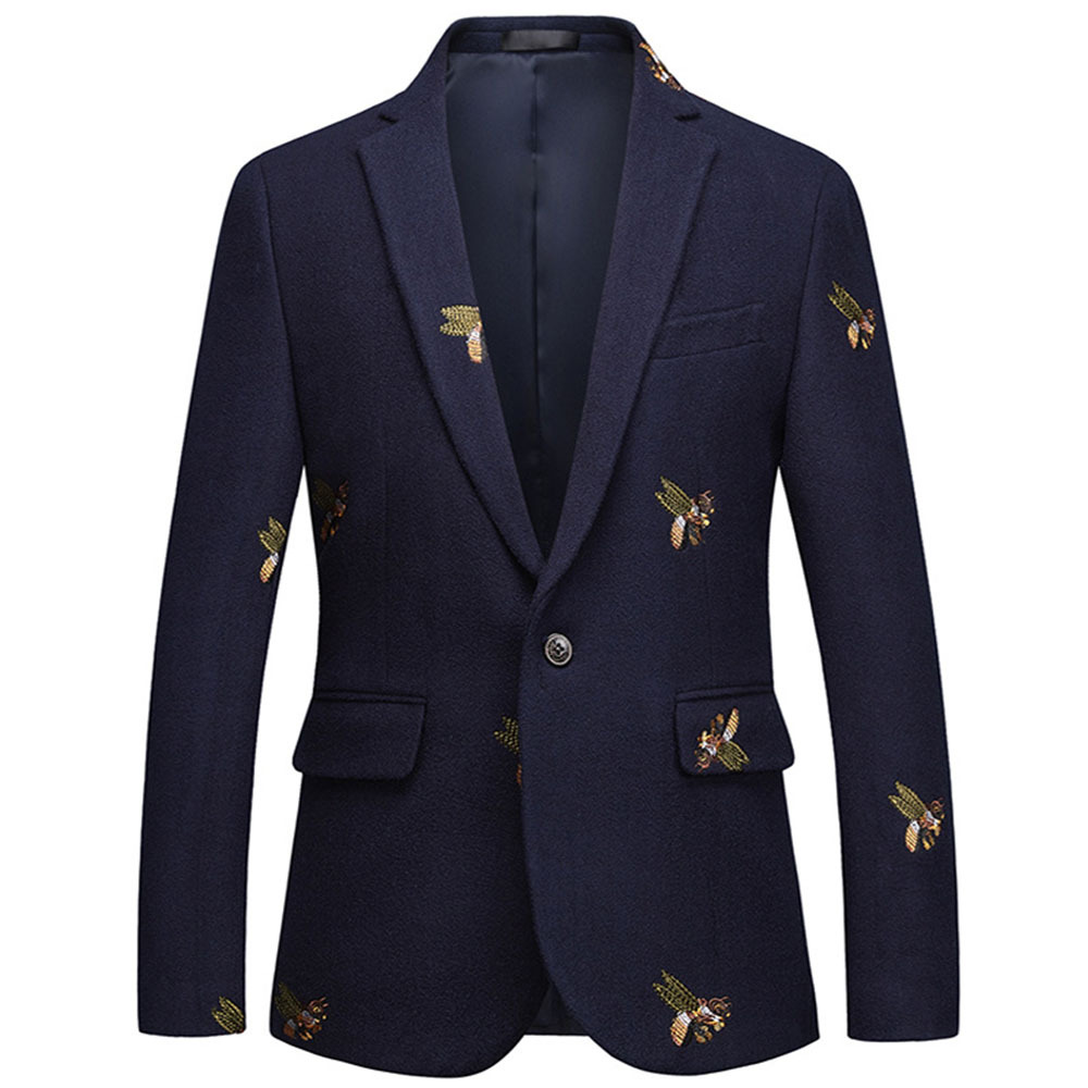 Men's Bee embroidery Blazer Slim Fit Wedding Prom Blazers Tweed Wool For Men Stylish Suit Jacket, As pic
Men's Bee embroidery Blazer Slim Fit Wedding Prom Blazers Tweed Wool For Men Stylish Suit Jacket, As pic