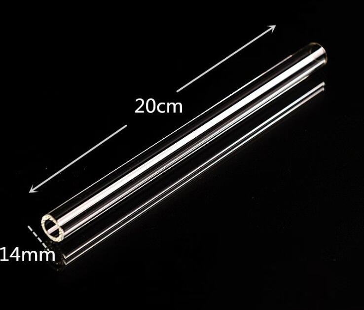 Transparent Glass Straws Clear Glass Reusable Wedding Birthday Party Drinking Straws Thick Straws Straight Pipe 20cm