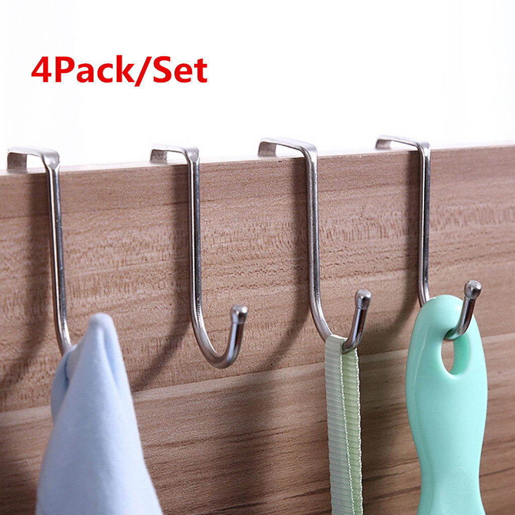 4Pcs/Set Stainless Steel Over The Door Hooks Kitchen Storage Hanger Flower Basket Holder Hook Bathroom Towel Tool Hook
4Pcs/Set Stainless Steel Over The Door Hooks Kitchen Storage Hanger Flower Basket Holder Hook Bathroom Towel Tool Hook