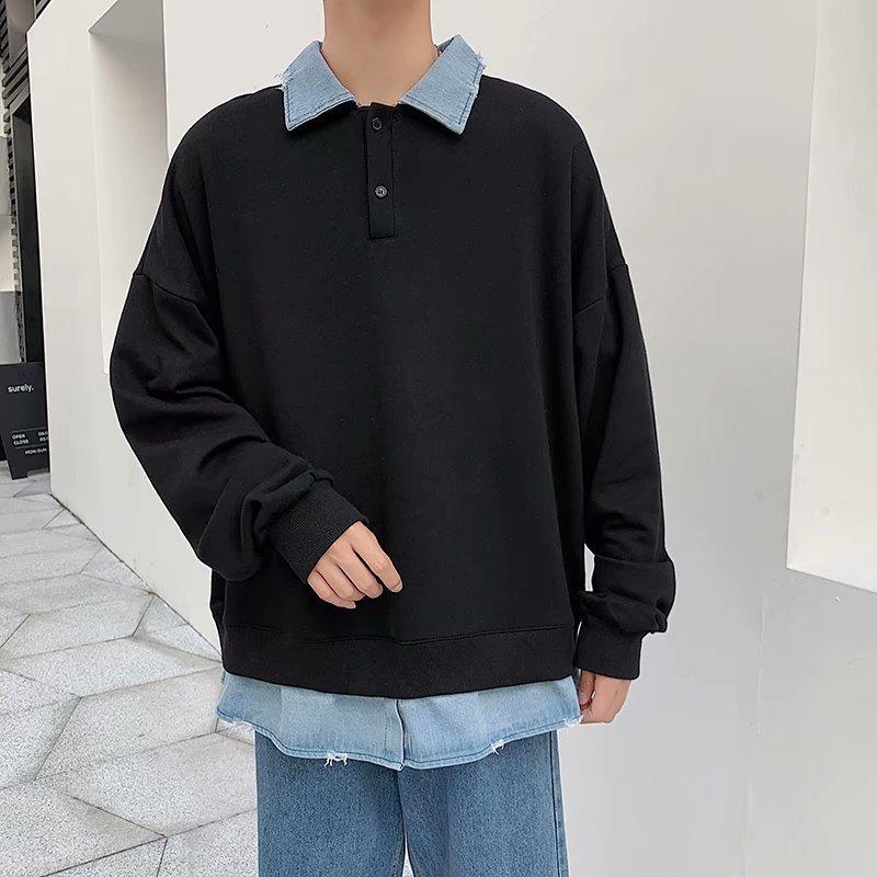 Spring Fake Two Hoodie Men's Fashion Solid Color Casual Sweatshirt Men Streetwear Wild Loose Hip Hop Hoodies Mens -2XL, Black
Spring Fake Two Hoodie Men's Fashion Solid Color Casual Sweatshirt Men Streetwear Wild Loose Hip Hop Hoodies Mens -2XL, Black