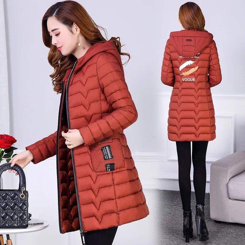 Wholesale cotton women's new long hooded down coat casual fashion warm jacket, Jujube red
Wholesale cotton women's new long hooded down coat casual fashion warm jacket, Jujube red