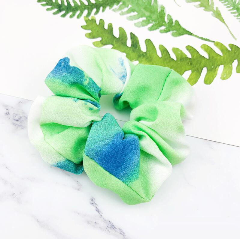 Ladies fashion Hair Scrunchies Dazzling Rainbow Shiny Metallic Large Hair Scrunchie Mermaid Elastics Ponytail Holder Hair Ties for