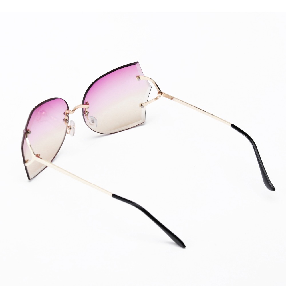 New Arrival Girl Unique Rimless Sunglasses Women Retro Ombre Lens Glasses Eyeglass Frame For Free Shipping