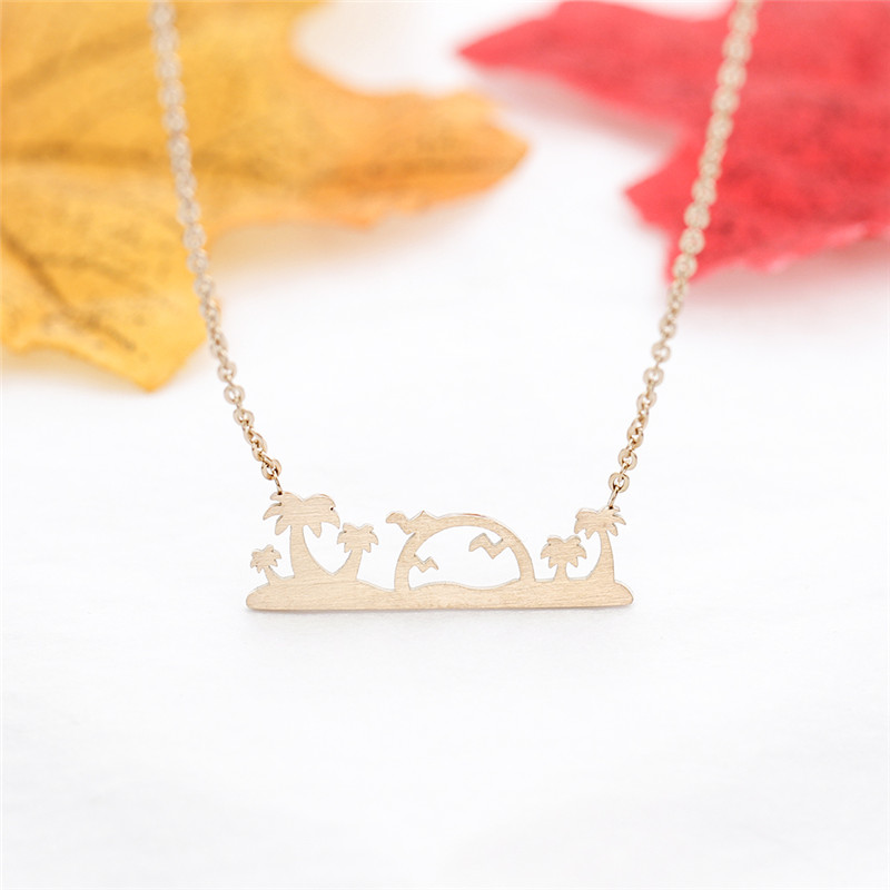 Pendant Necklaces Wholesale Hawaii Island Palm Tree Necklace Women Traval Paradise Wedding Jewelry Stainless Steel Chain Birthday Gift
Pendant Necklaces Wholesale Hawaii Island Palm Tree Necklace Women Traval Paradise Wedding Jewelry Stainless Steel Chain Birthday Gift