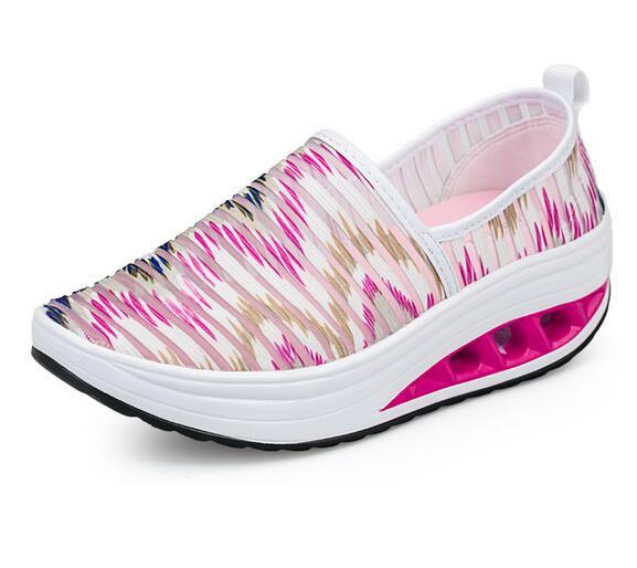 Hot Sale- New 2018 summer new openwork rocking shoes female increase thick platform casual travel shoes breathable women's shoes 35-42