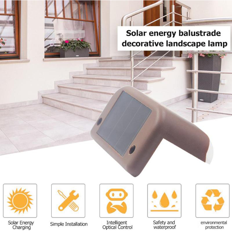LED Solar Path Stair Outdoor Light Landscape Lamp Energy-efficient Driveway Fence Lights for Stair Courtyard Droshipping