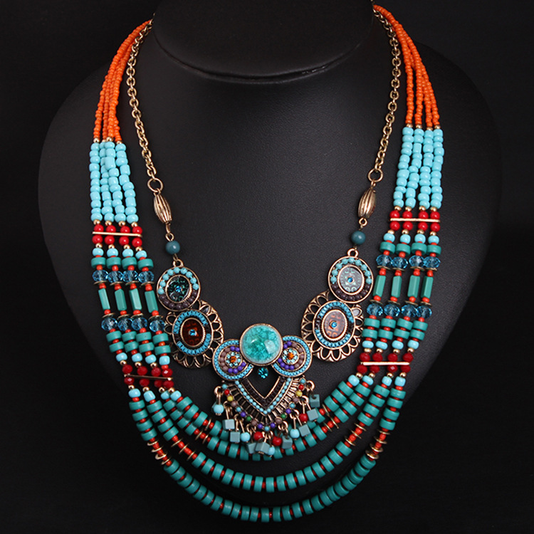 ethnic Bohemian handmade beaded necklaces short clavicle women exaggerated accessories wholesale and retail
ethnic Bohemian handmade beaded necklaces short clavicle women exaggerated accessories wholesale and retail