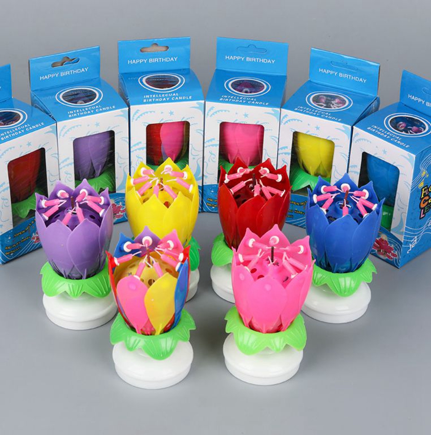 Musical Birthday Cake Candle Lotus Flower Floral Rotating candle Lotus Sparkling Flower Candles Cake Accessory Gift KKA7955
Musical Birthday Cake Candle Lotus Flower Floral Rotating candle Lotus Sparkling Flower Candles Cake Accessory Gift KKA7955