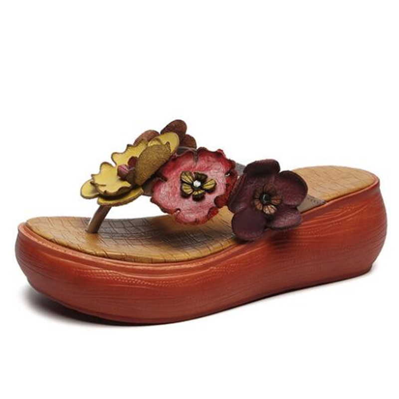 100% Genuine Leather Flowers Summer Women's Slippers Sweet Fashion Sandals 2020 New Increase Platform Slippers Wedges Sandals, Blue
100% Genuine Leather Flowers Summer Women's Slippers Sweet Fashion Sandals 2020 New Increase Platform Slippers Wedges Sandals, Blue