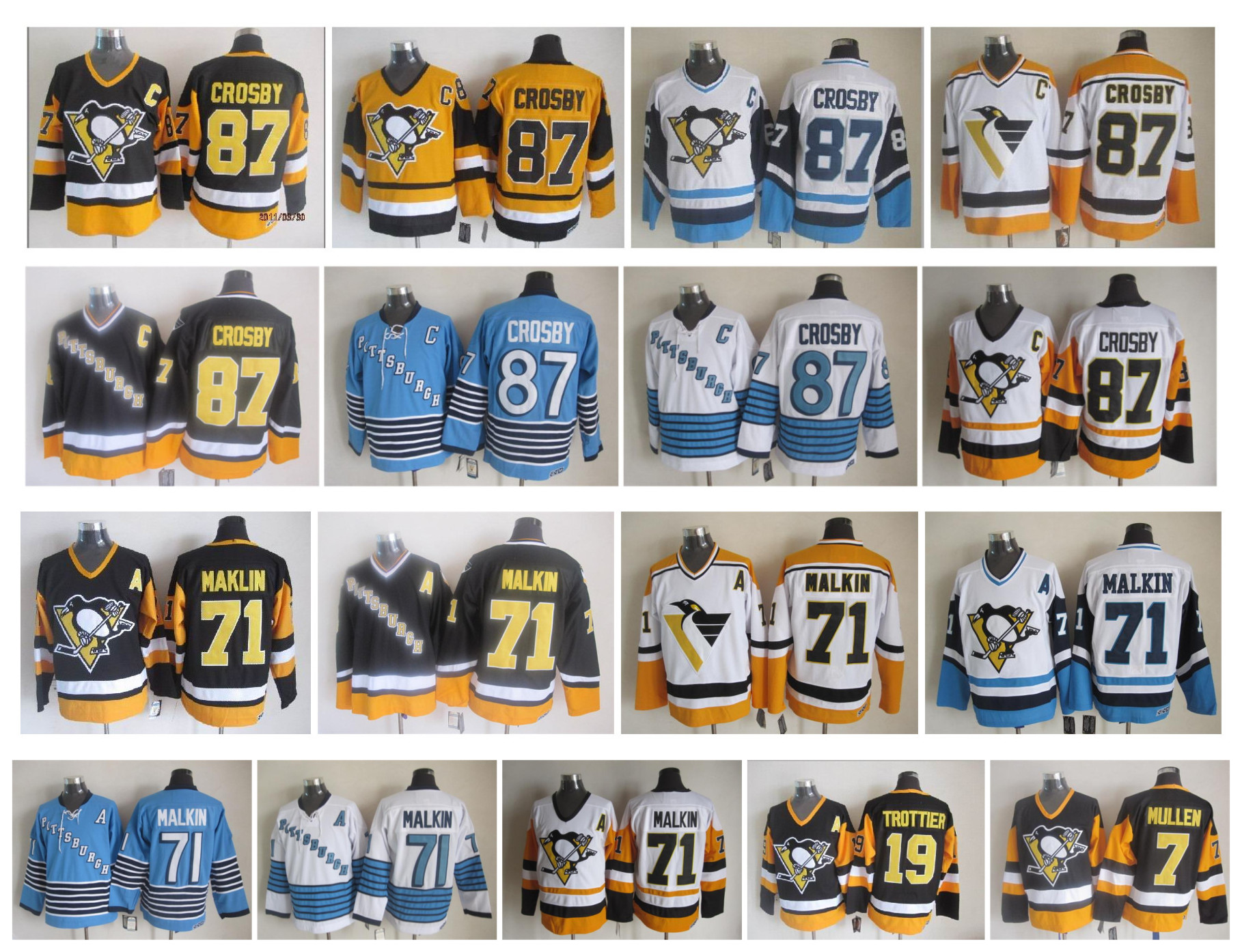 Retro Vintage Pittsburgh Penguins Jersey 87 Sidney Crosby 71 Evgeni Malkin 7 Joe Mullen 19 Bryan Trottier CCM Hockey Jersey Top Quality, As pic
Retro Vintage Pittsburgh Penguins Jersey 87 Sidney Crosby 71 Evgeni Malkin 7 Joe Mullen 19 Bryan Trottier CCM Hockey Jersey Top Quality, As pic