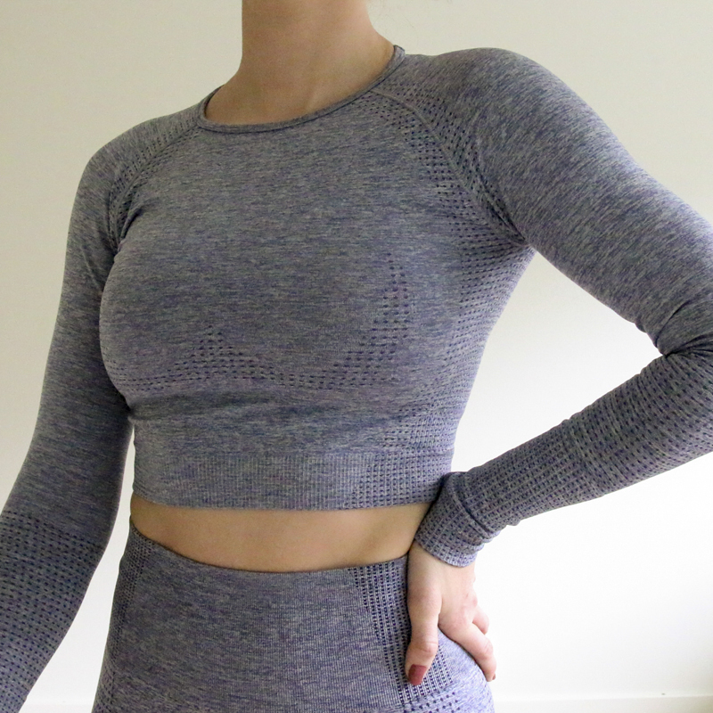 Nepoagym Women Vital Seamless Longsleeve Cropped Top Gym Crop Top Yoga Top Sports Wear for Women Gym Workout Shirts T200331