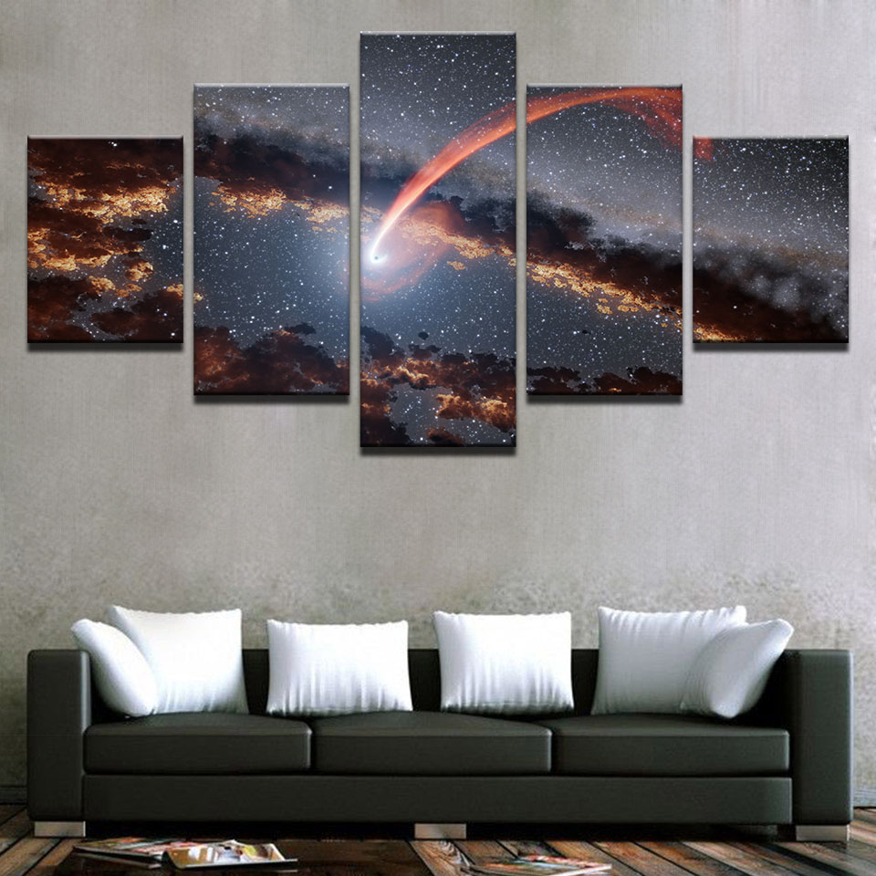 Canvas Painting Home Decor Room Wall Art HD Prints Stars Track Black Holes Pictures 5 Pieces Abstract Glowing Dust Posters(No Frame)
Canvas Painting Home Decor Room Wall Art HD Prints Stars Track Black Holes Pictures 5 Pieces Abstract Glowing Dust Posters(No Frame)