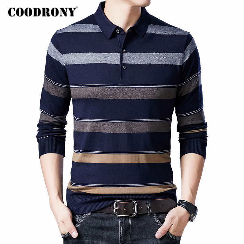 COODRONY Striped Sweater Men Spring Autumn Knitwear Pull Homme Business Casual Turn-down Collar Pullover Shirt Men Clothes C1083, Green
COODRONY Striped Sweater Men Spring Autumn Knitwear Pull Homme Business Casual Turn-down Collar Pullover Shirt Men Clothes C1083, Green