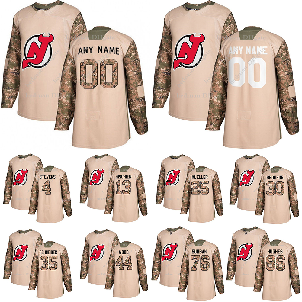 New Jersey Devils Camo Veterans Day Practice jerseys 86 Jack Hughes 76 Subban 30 Martin Brodeur custom any number any name hockey jersey, Black;red
New Jersey Devils Camo Veterans Day Practice jerseys 86 Jack Hughes 76 Subban 30 Martin Brodeur custom any number any name hockey jersey, Black;red
