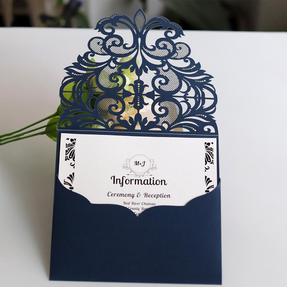 10pcs/set European Style Lace Wedding Invitations Cards Blue Color Laser Greeting Card Wedding Engagement Party Supplies
10pcs/set European Style Lace Wedding Invitations Cards Blue Color Laser Greeting Card Wedding Engagement Party Supplies