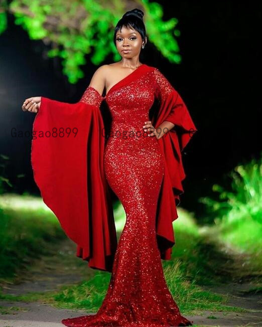2020 red Stunning Mermaid elegant evening formal dresses with sequined chiffon long poet sleeves custom made african prom dresses, Khaki
2020 red Stunning Mermaid elegant evening formal dresses with sequined chiffon long poet sleeves custom made african prom dresses, Khaki
