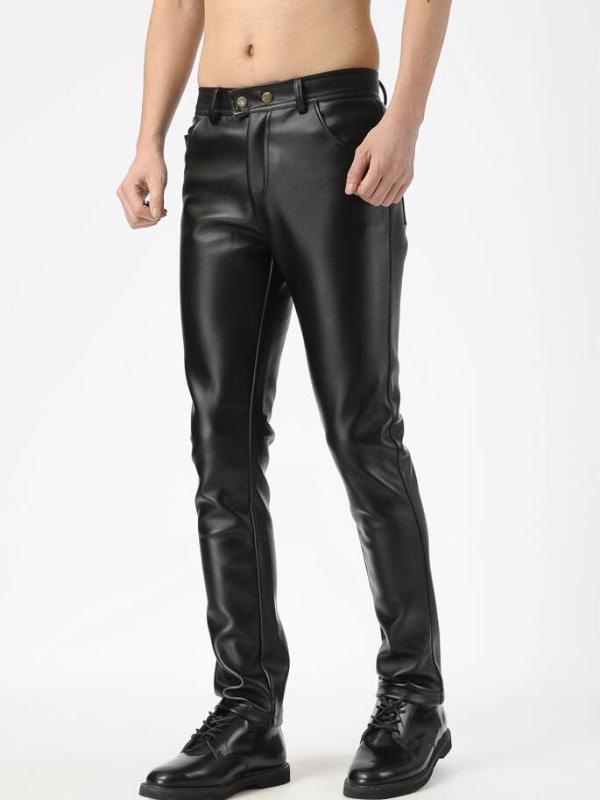 Autumn winter leather pants mens feet pants motorcycle faux leather pu trousers for men Windproof plus velvet thick warm black
Autumn winter leather pants mens feet pants motorcycle faux leather pu trousers for men Windproof plus velvet thick warm black
