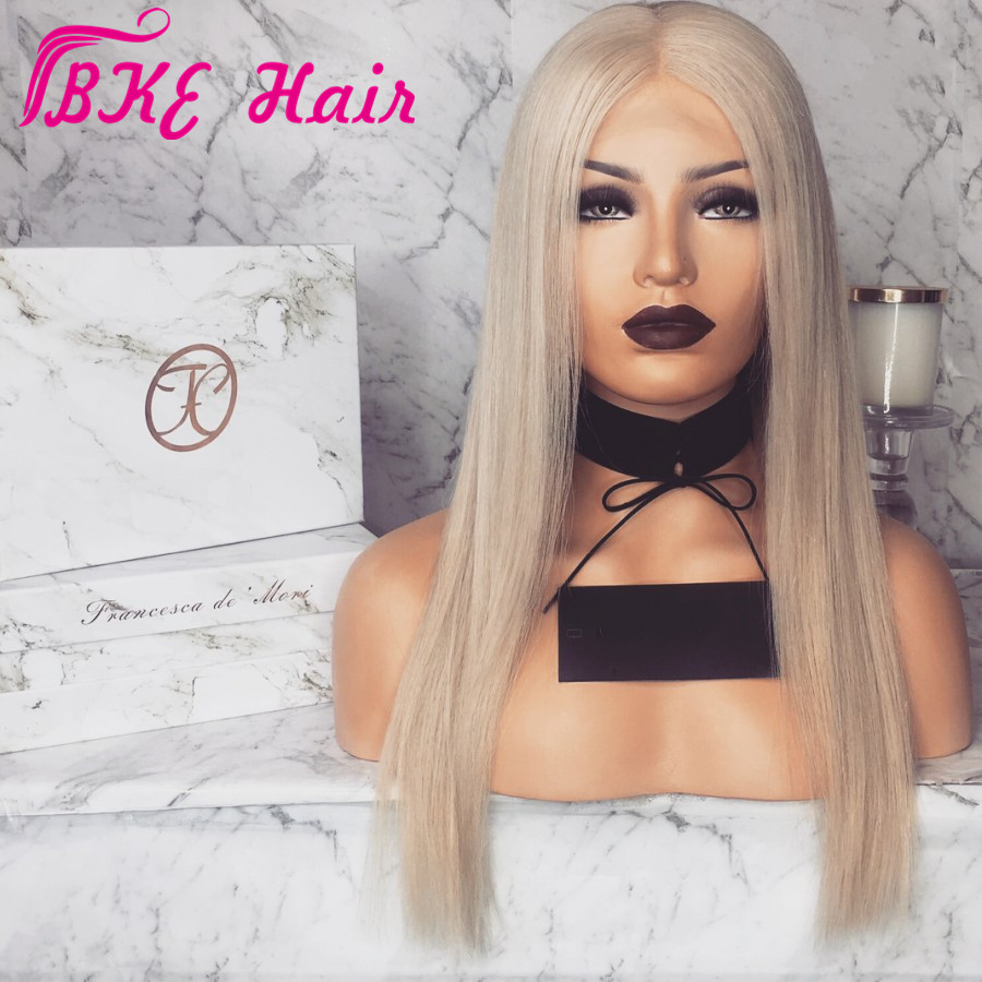 Perruques Blonde synthetic Lace Front Wig Pre Plucked with Baby Hair 13*4 Brazilian Straight lace frontal Wigs for white /black women