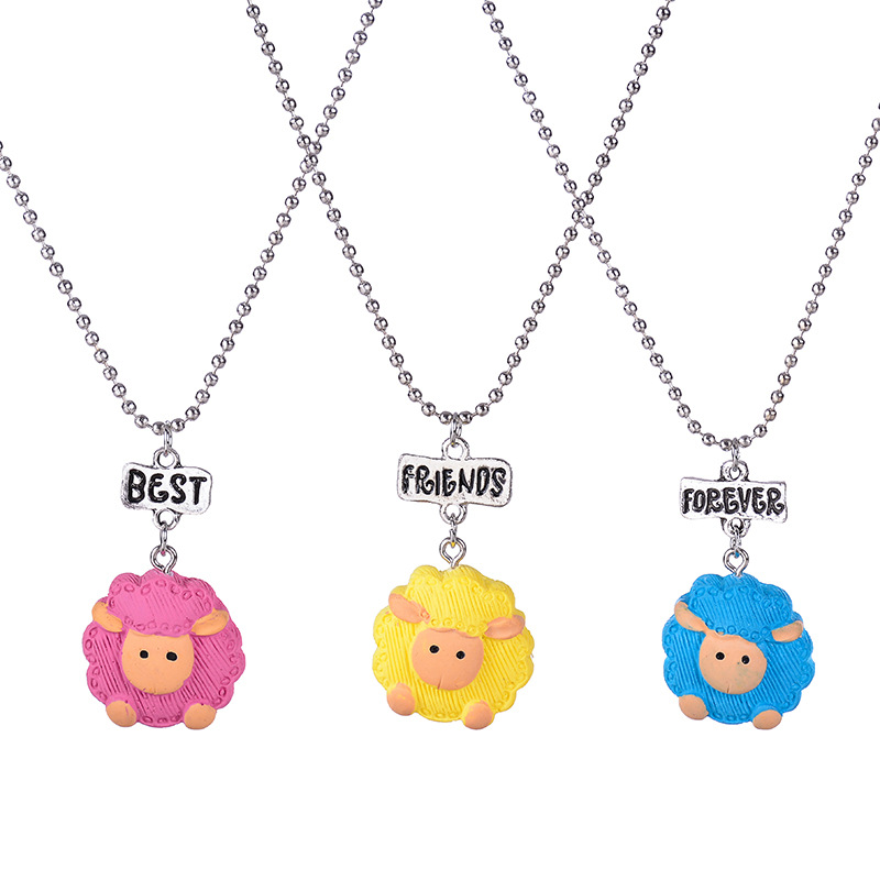 3PCs/Set Best Friends Forever Necklace BFF Friendship Sheep Pendant Kids Necklace Animals Drop Chain Necklace Children Jewelry Gift, Silver
3PCs/Set Best Friends Forever Necklace BFF Friendship Sheep Pendant Kids Necklace Animals Drop Chain Necklace Children Jewelry Gift, Silver