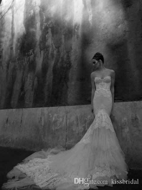 Winter Newest Fall White Lace Mermaid Wedding Dresses With Sweetheart Slim Corset Bodice Tulle Appliques Bridal Gowns Vestios De Novia